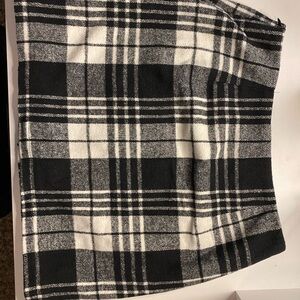 Amazon Black and White Plaid Mini Skirt